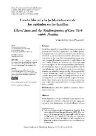 Estado liberal y la (re)distribución de los cuidados en las familias 