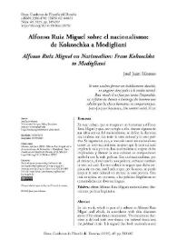 Alfonso Ruiz Miguel sobre el nacionalismo: de Kokoschka a Modigliani 