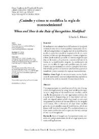 ¿Cuándo y cómo se modifica la regla de reconocimiento? 