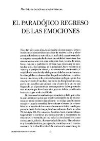 El paradójico regreso de las emociones