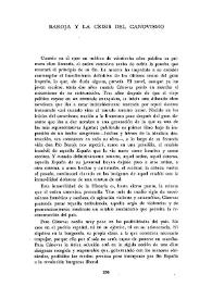 Baroja y la crisis del canovismo 