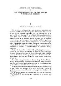 'Camino de perfección' o las peregrinaciones de Pío Baroja y Fernando Ossorio   