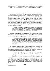 Realidad y realismo en Baroja: El tema de la soledad en 'El mundo es ansí'  