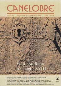 Canelobre, 29-30 (invierno 1995). Vida cotidiana en el siglo XVIII