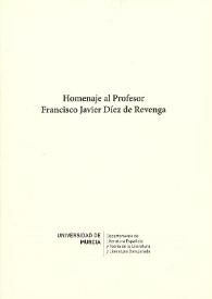 Homenaje al Profesor Francisco Javier Díez de Revenga