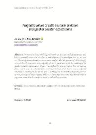 Pragmatic Values of Clitic Se: Norm Deviation and Speaker Counter-Expectations