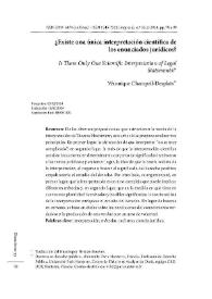 ¿Existe una única interpretación científica de los enunciados jurídicos?