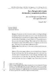 Raz y Bulygin sobre teoría del derecho y enunciados jurídicos 
