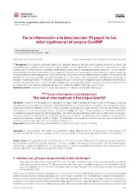 De la información a la (inter)acción: El papel de las interrogativas en el corpus GestINF