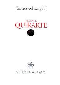 Sintaxis del vampiro: una aproximación a su historia natural 