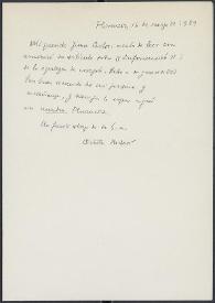 Carta de Oreste Macrí a José Carlos Rovira. Florencia, 16 de marzo de 1989