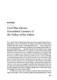 Civil War Ghosts Entombed: Lessons of the Valley of the Fallen