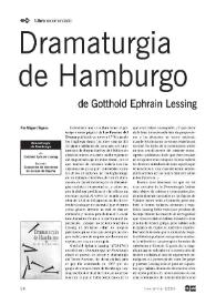 Dramaturgia de Hamburgo de Gotthold Ephrain Lessing