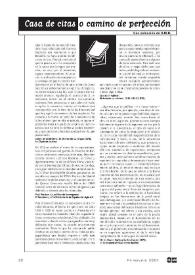 Las puertas del drama. Revista de la Asociación de Autores de Teatro, núm. 18 (primavera 2004). Casa de citas o camino de perfección