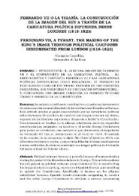 Fernando VII o la tiranía. La construcción de la imagen del rey a través de la caricatura política difundida desde Londres (1818-1823) 