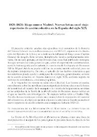 1820-1821: Riego mueve Madrid. Nuevas brisas en el viejo repertorio de acción colectiva en la España del siglo XIX