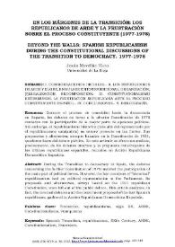 En los márgenes de la Transición: los republicanos de ARDE y la frustración sobre el proceso constituyente (1977-1978) 