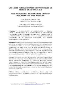 Las leyes fundamentales provisionales de México en el siglo XIX