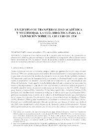 Un ejemplo de transversalidad académica y multimodal: la guía didáctica para la exposición sobre el crucero de 1934