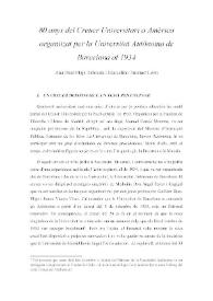 80 anys del Creuer Universitari a Amèrica organitzat per la Universitat Autònoma de Barcelona al 1934