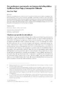 Dos profesores enamorados en tiempos de la República: Guillermo Díaz-Plaja y Concepción Taboada