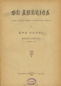 De América : viajes, tradiciones y novelitas cortas. Primera serie