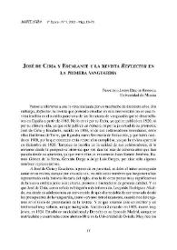 José de Ciria y Escalante y la revista 'Reflector' en la primera vanguardia