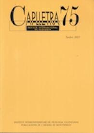 Caplletra: Revista Internacional de Filologia. Núm. 75, tardor 2023