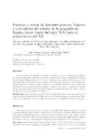 Prácticas y  teorías de descubrir paisajes: Viajeras y cultivadoras del estudio de la geografía en España, desde finales del siglo XIX hasta el...