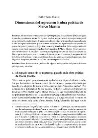 Dimensiones del regreso en la obra poética de Marco Martos