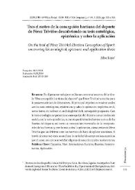 Tras el rastro de la concepción hartiana del deporte de Pérez Triviño: descubriendo su tesis ontológica, epistémica y sobre la aplicación  