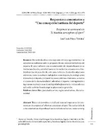 Respuestas a comentarios a 'Una concepción hartiana del deporte'  