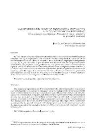 La construcción negativa ﻿preposición + sustantivo + alguno-a﻿ en posición preverbal