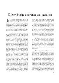 Díaz-Plaja escritor en catalán