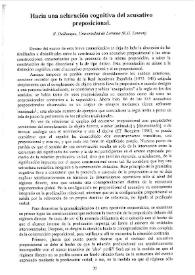 Hacia una aclaración cognitiva del acusativo preposicional