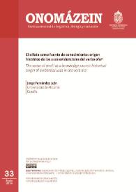 El olfato como fuente de conocimiento: origen histórico de los usos evidenciales del verbo 'oler'