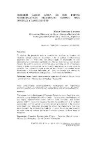 Federico García Lorca en dos poetas neorrománticos argentinos: Alfonso Sola González y Daniel Devoto