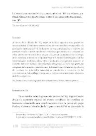 La poesía neorromántica argentina del '40: un panorama para pensar sus relaciones con la generación brasileña