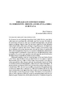 Dibujar los rostros sobre el horizonte: Miguel Ángel en la obra zuritiana   