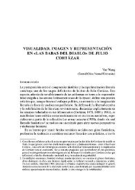 Visualidad, imagen y representación en 'Las babas del diablo' de  Julio Cortázar  