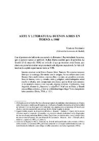 Arte y literatura: Buenos Aires en torno a 1900 