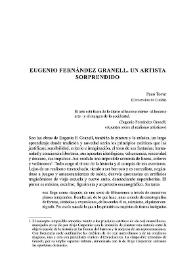 Eugenio Fernández Granell. Un artista sorprendido