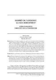 Després de Flordeneu. La fada modernista 