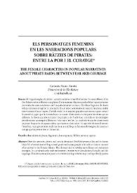 Els personatges femenins en les narracions populars sobre ràtzies de pirates: entre la por i el coratge 