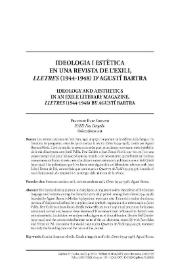 Ideologia i estètica en una revista de l’exili, 'Lletres' (1944-1948) d’Agustí Bartra 