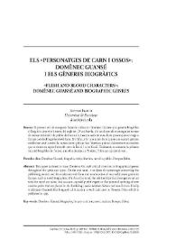 Els «personatges de carn i ossos». Domènec Guansé i els gèneres biogràfics 