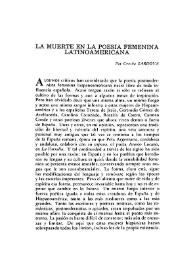 La muerte en la poesía femenina latinoamericana