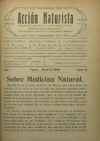 Acción Naturista. Núm. 5, 1919