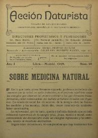 Acción Naturista. Núm. 10, 1919