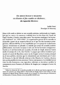 De amor, honor y mujeres en 'Hasta el fin nadie es dichoso', de Agustín Moreto
